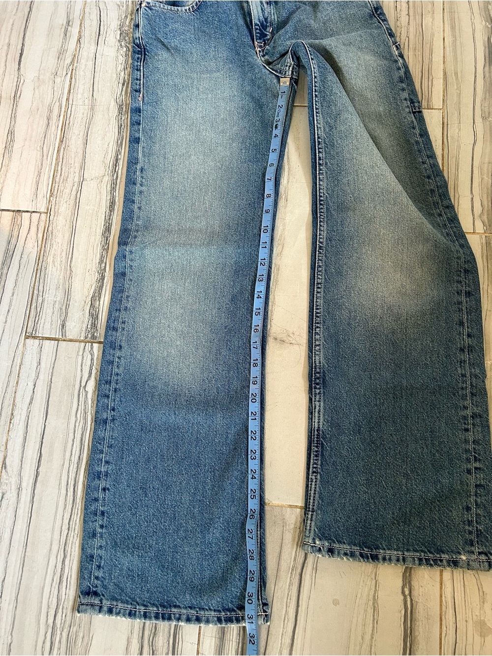 NWT We The Free Tinsley Baggy High-Rise Jeans in Hazey Blue - Picture 8 of 15